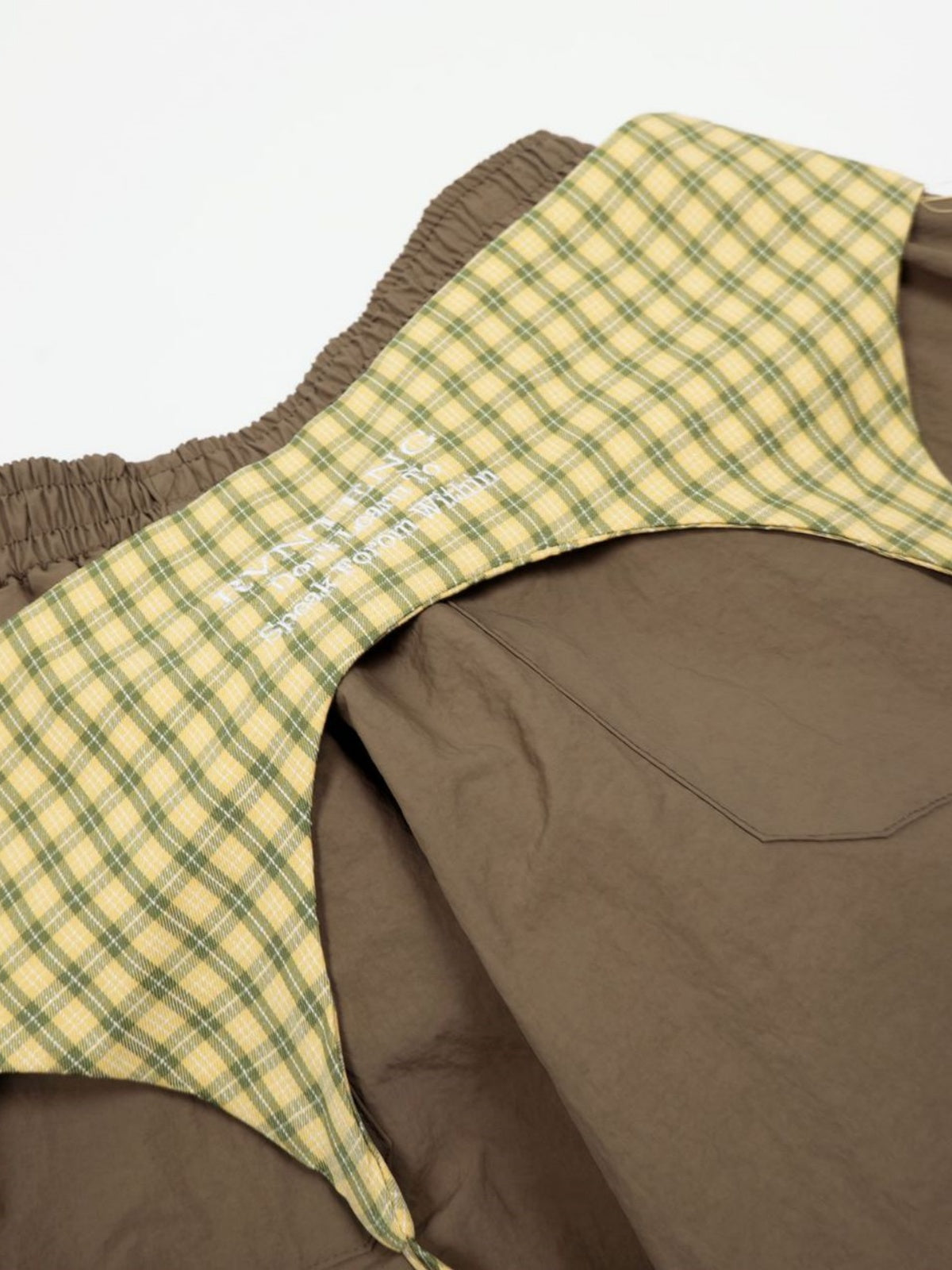 Haaura Vintage Plaid Waistband Baggy Joggers