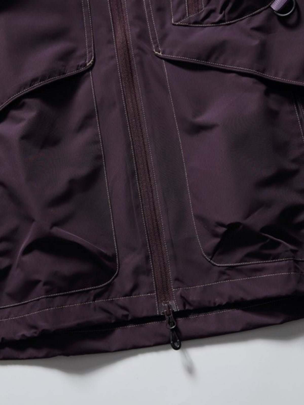 Haaura Boxy Hooded Slanted Zip Pocket Jacket