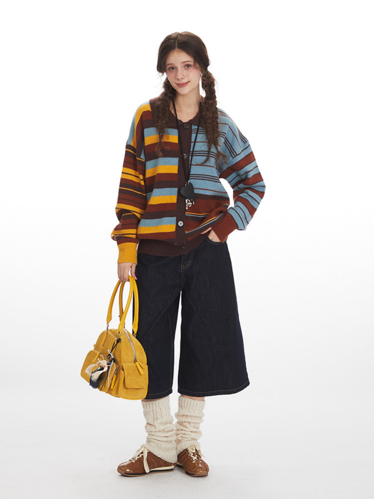 Haaura Color Block Polo Cardigan