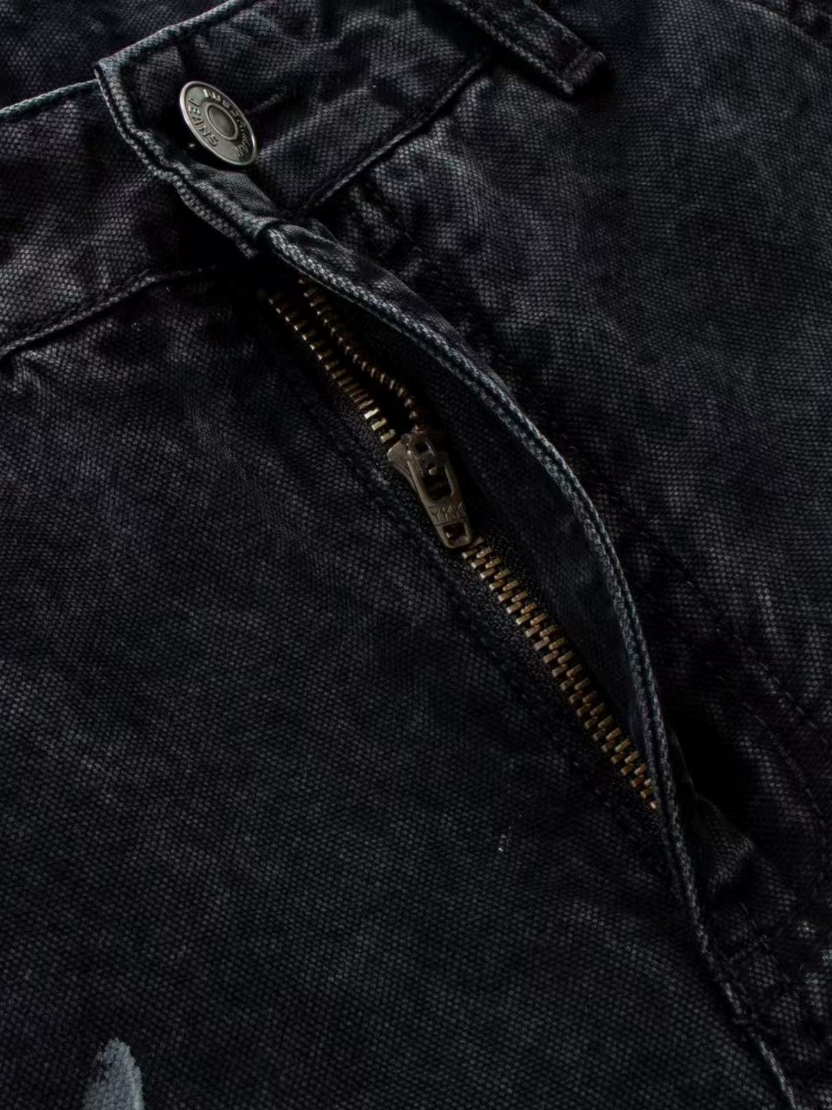 Haaura Distressed Splatter Cargo Baggy Jeans