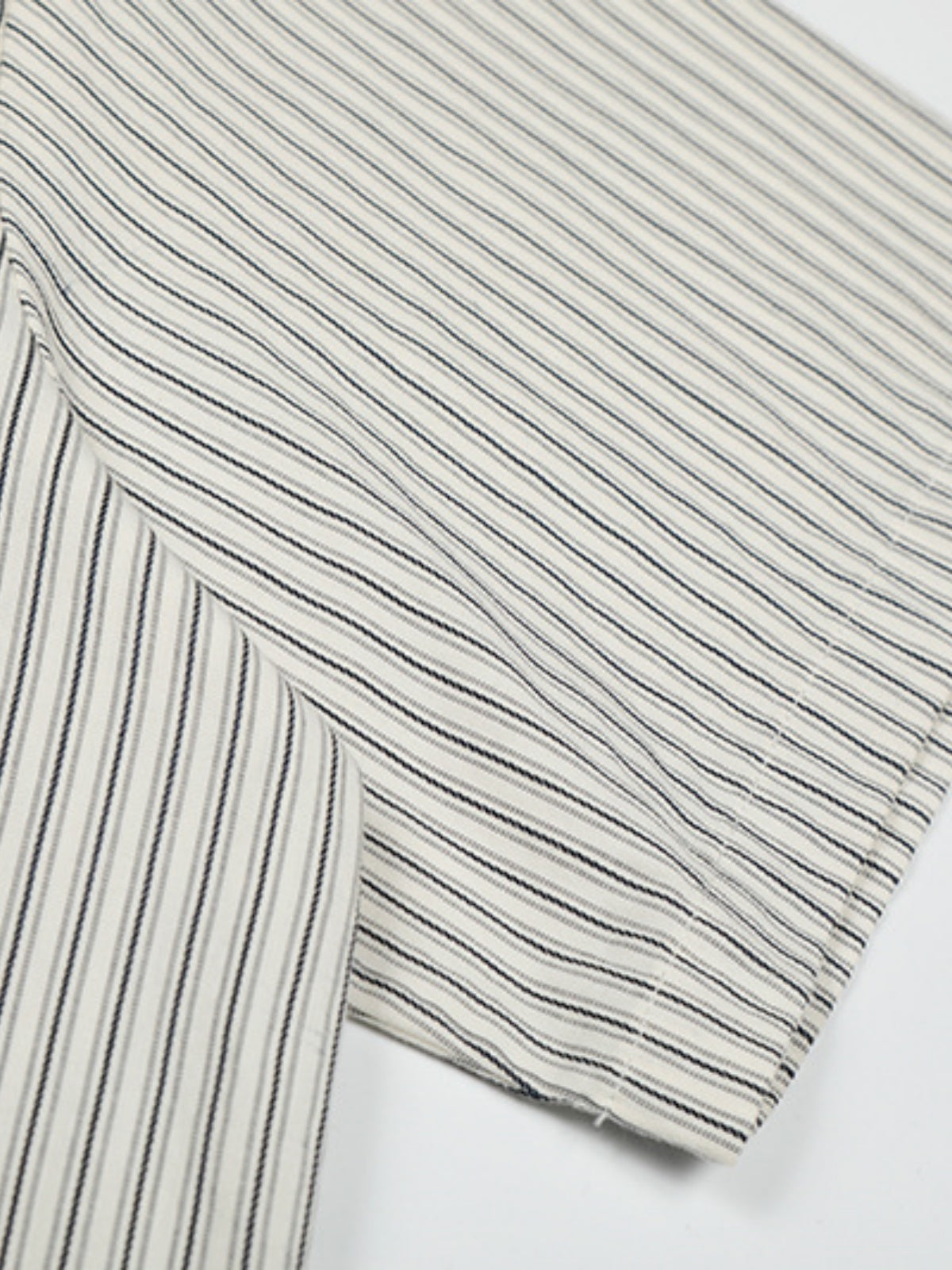 Haaura Boxy Pinstripe Patch Shirt