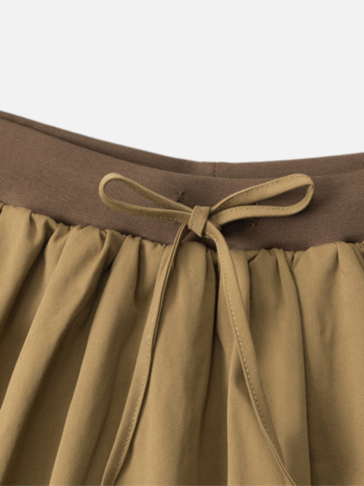 Haaura Contrast Waist Drawstring Skort