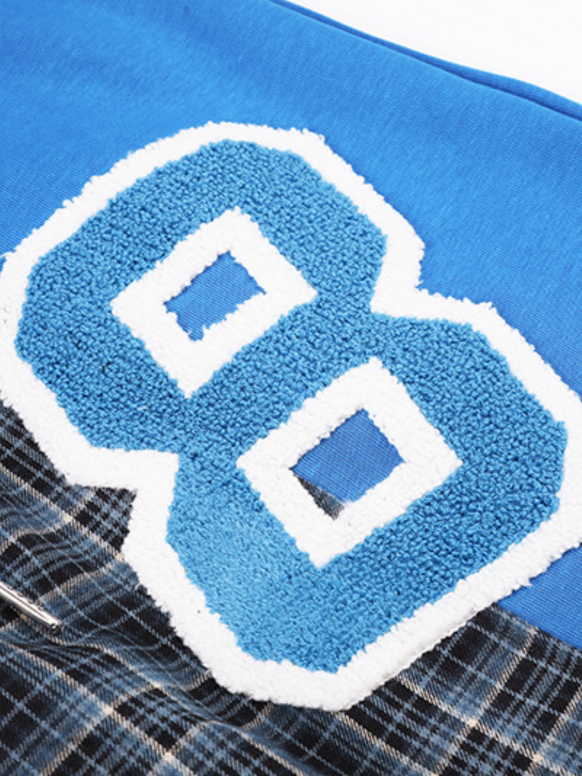 Haaura Plaid Panel No.8 Patch Drawstring Baggy Sweatpants