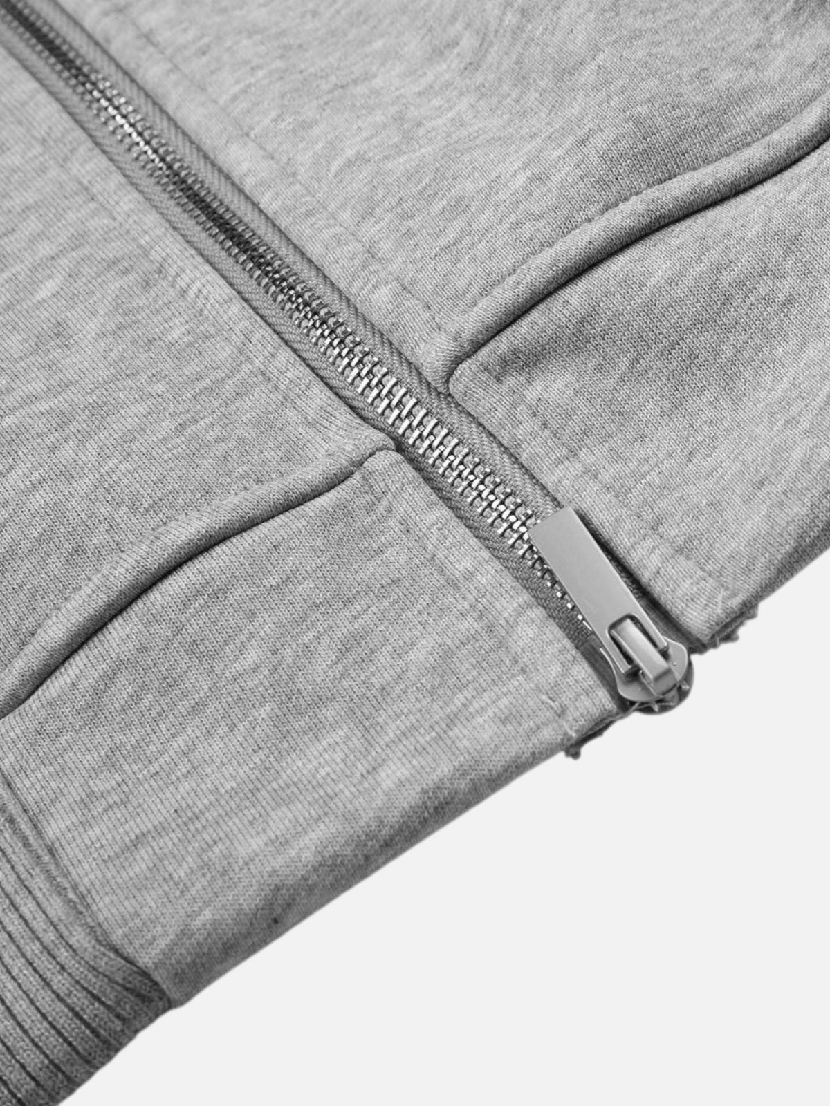 Haaura Rhinestone Star Zip Up Hoodie