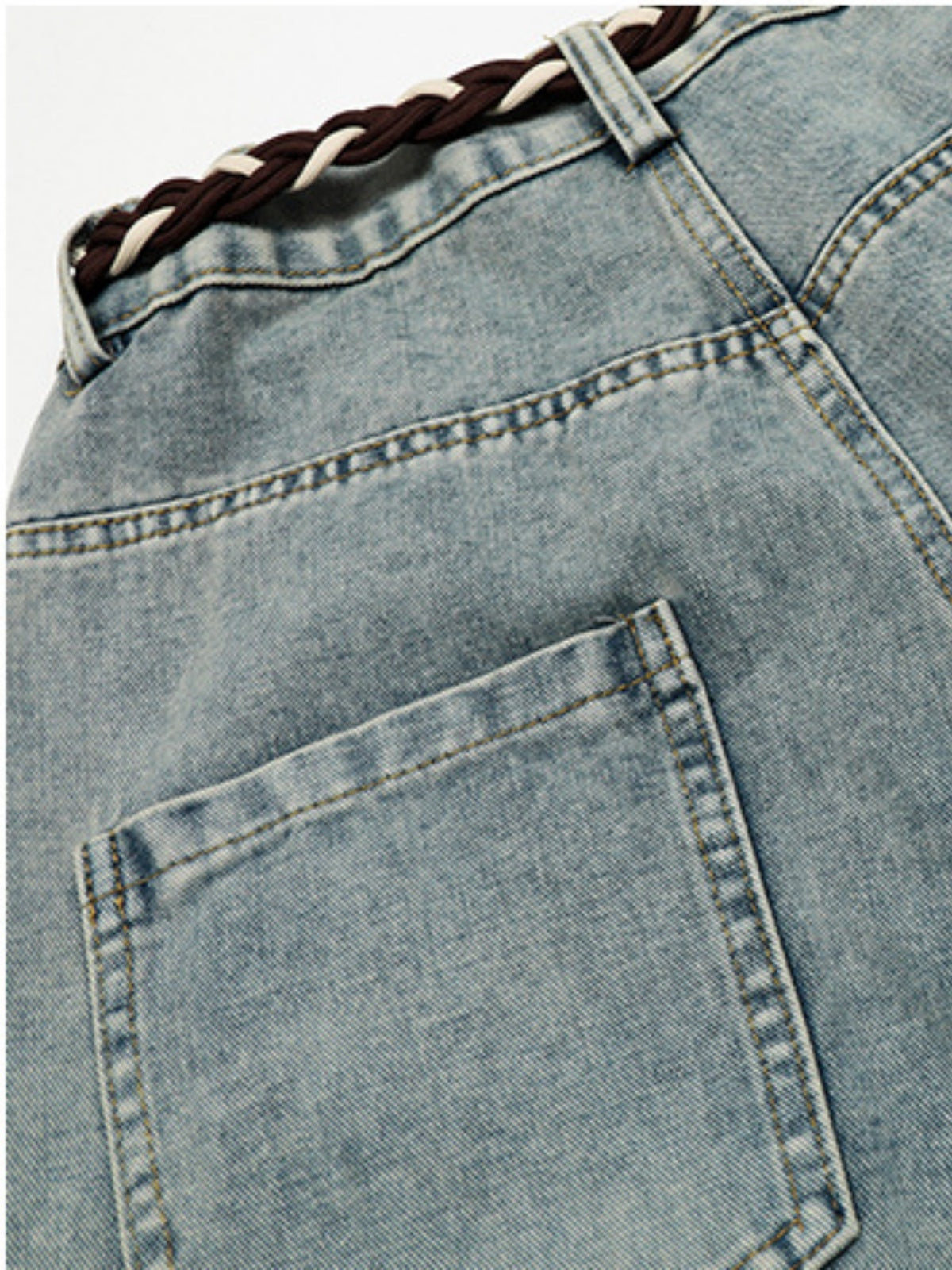 Haaura Arcuate Tassel Baggy Jeans