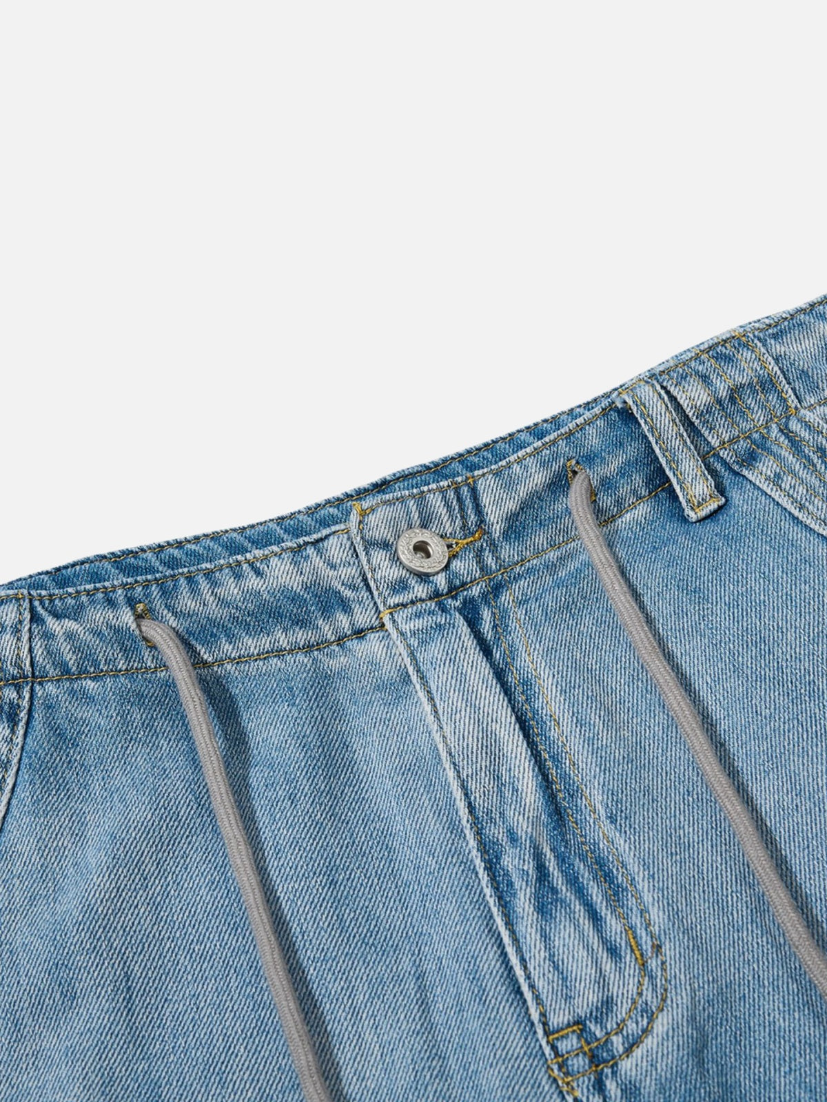 Haaura Washed Script Baggy Jeans