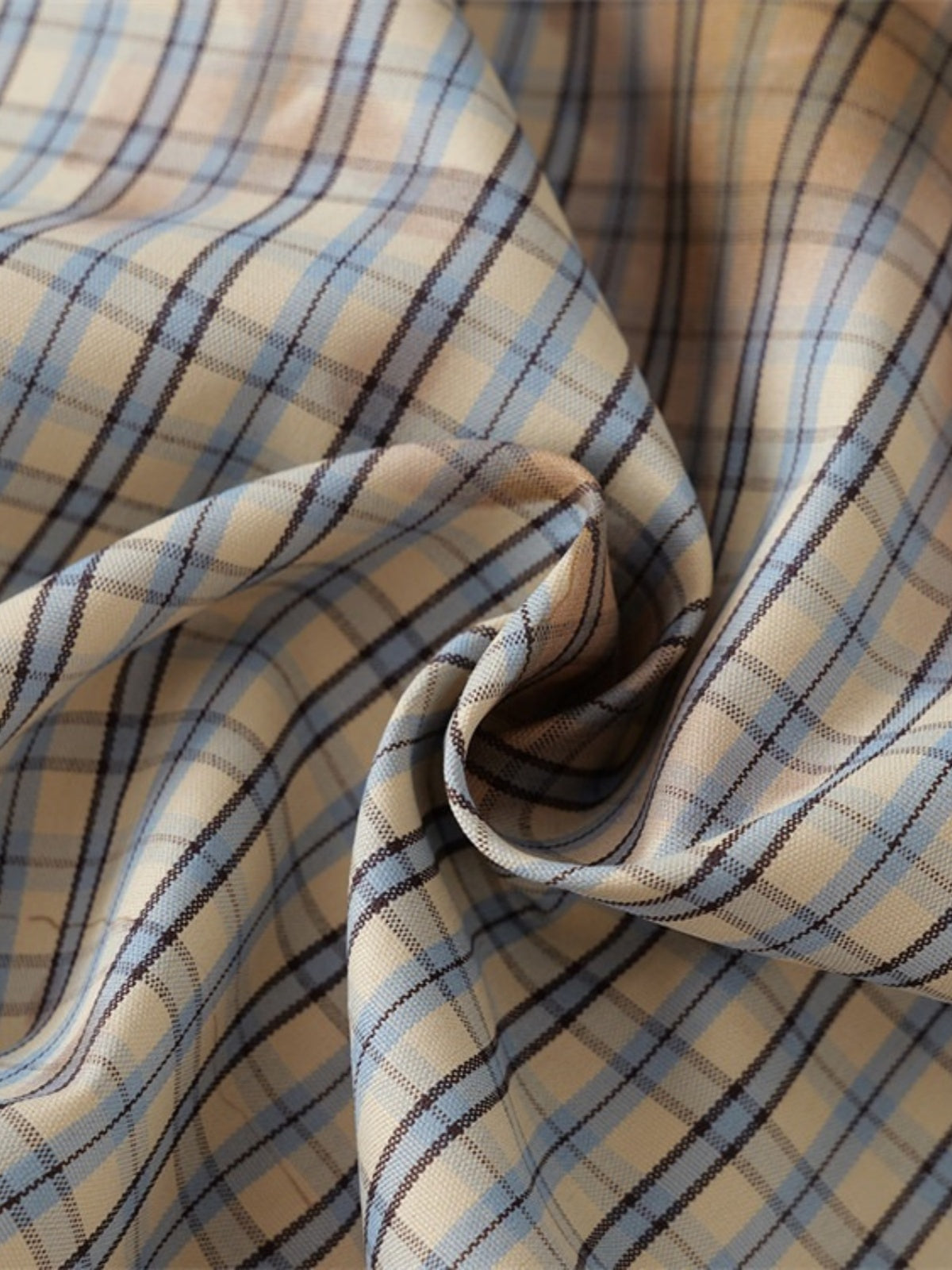 Haaura Boxy Gingham Abstract Smudge Shirt