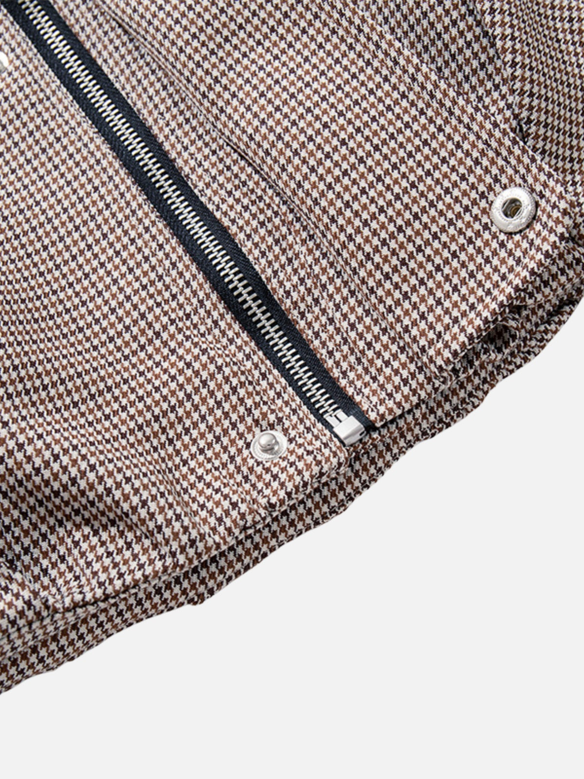 Haaura Houndstooth Zip Pocket Jacket