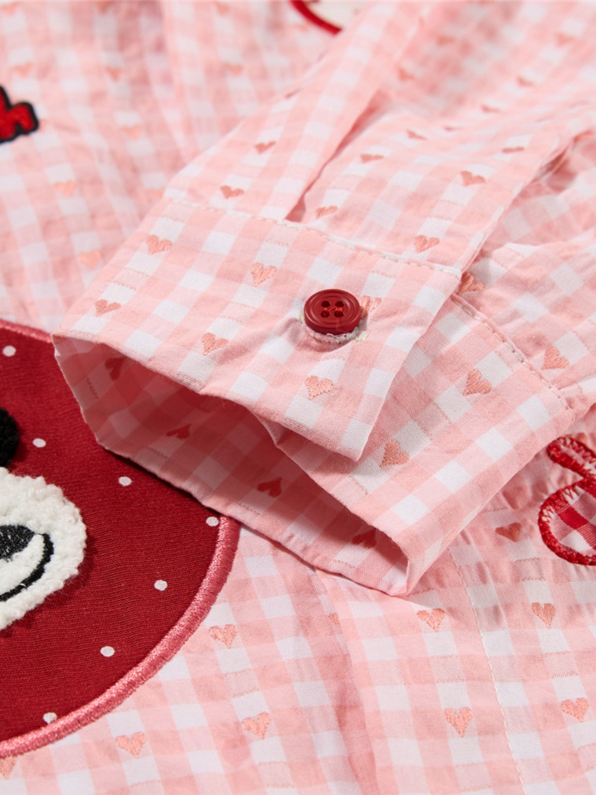 Haaura Puppy Patchwork Gingham Shirt