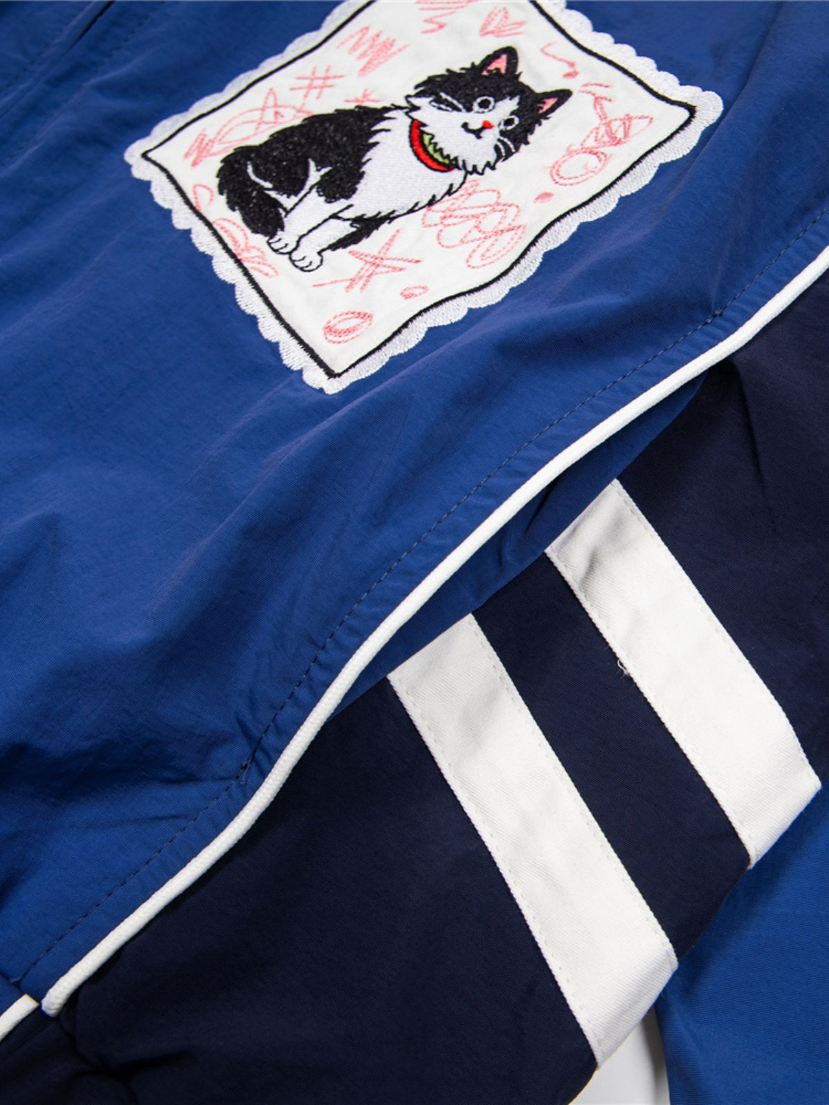 Haaura Cat Patch Colorblock Track Jacket