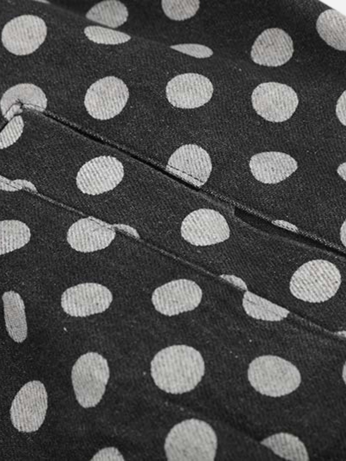 Haaura Polka Dot Striped Sleeve Track Jacket