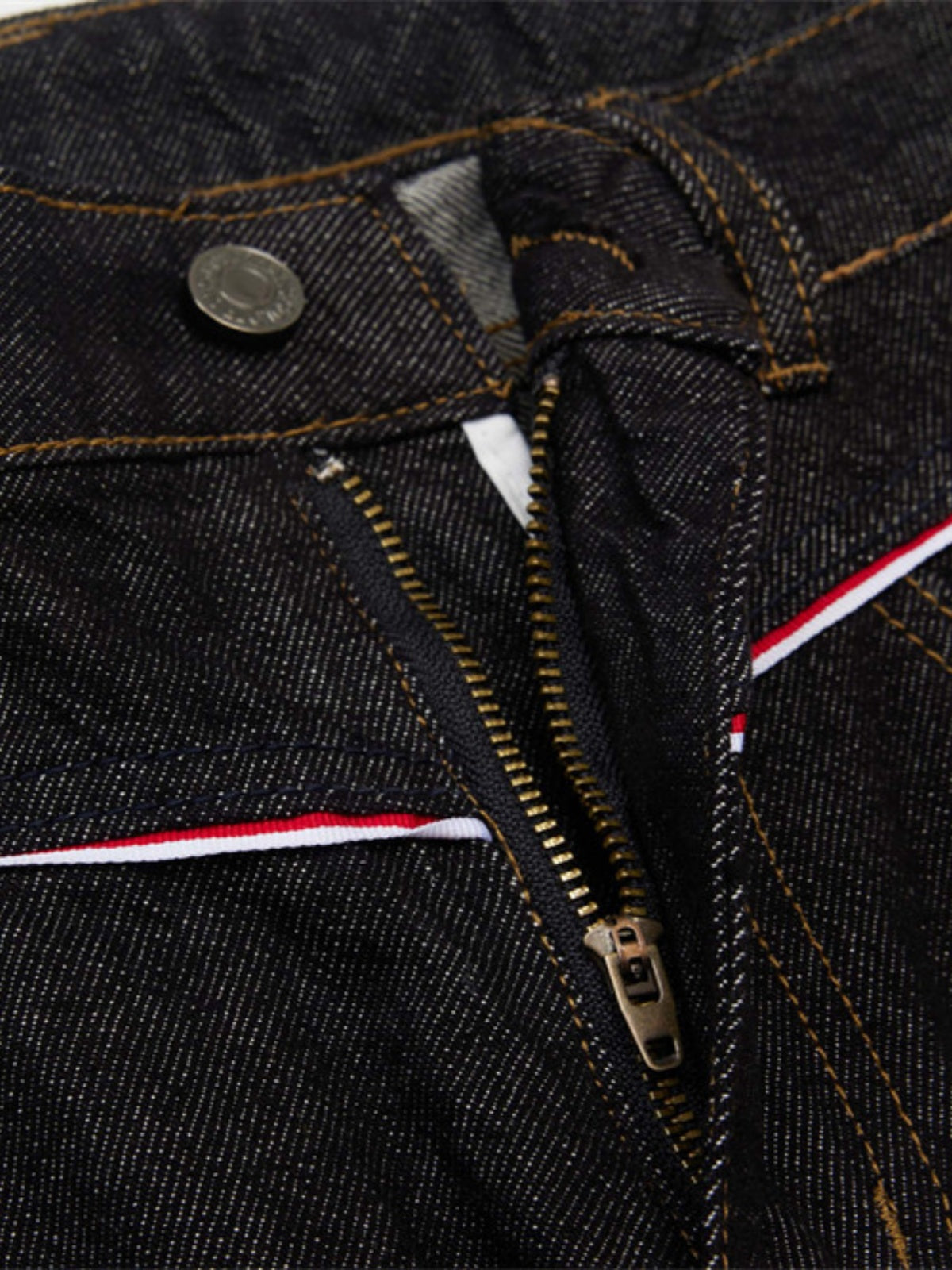 Haaura Contrast Piping Detail Baggy Jeans
