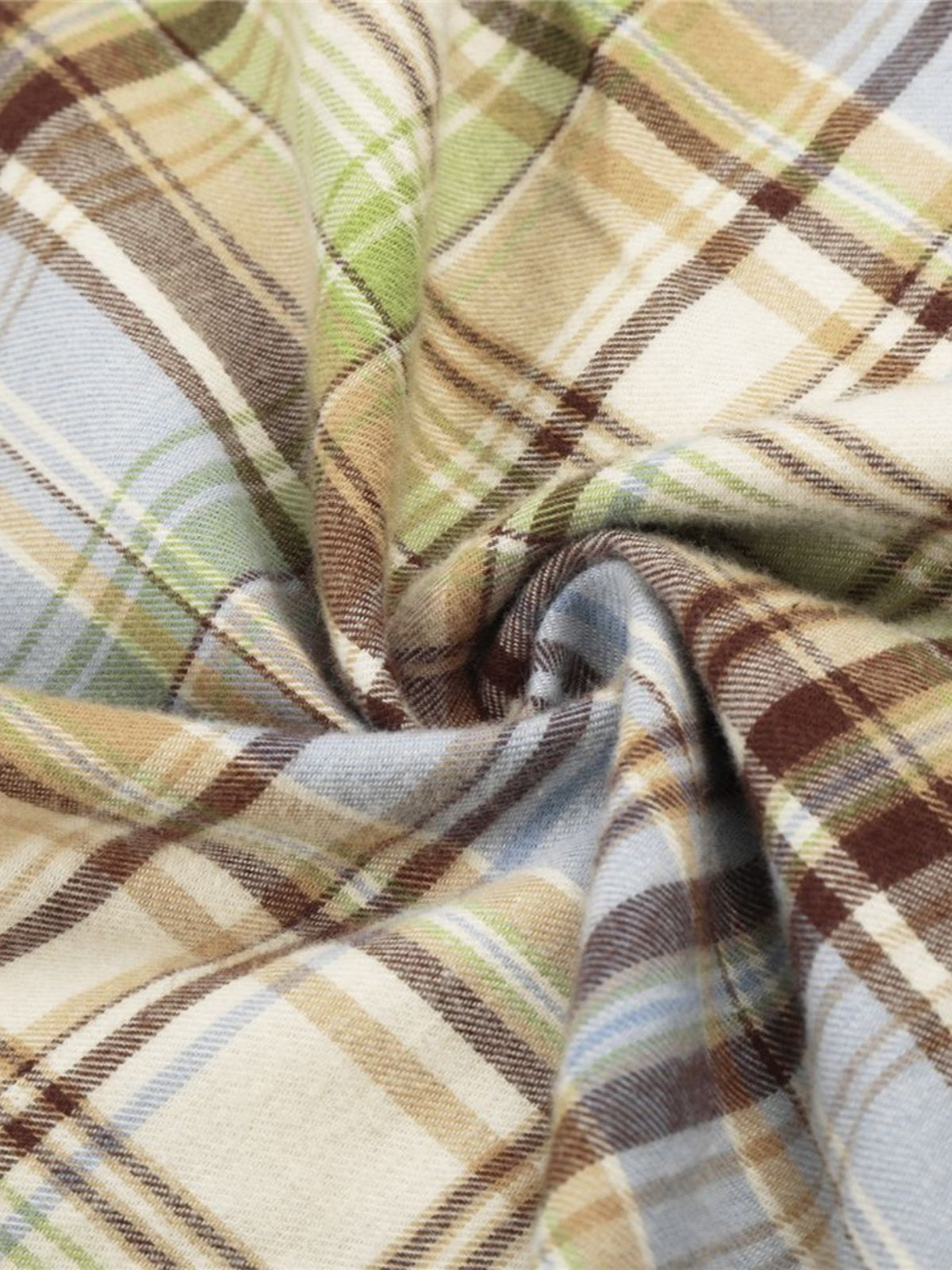 Haaura Star Waist Plaid Baggy Barrel Pants