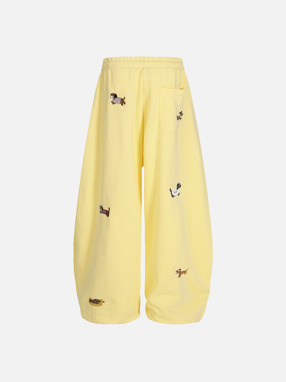 Haaura Embroidery Puppy Baaggy Barrel Sweatpants
