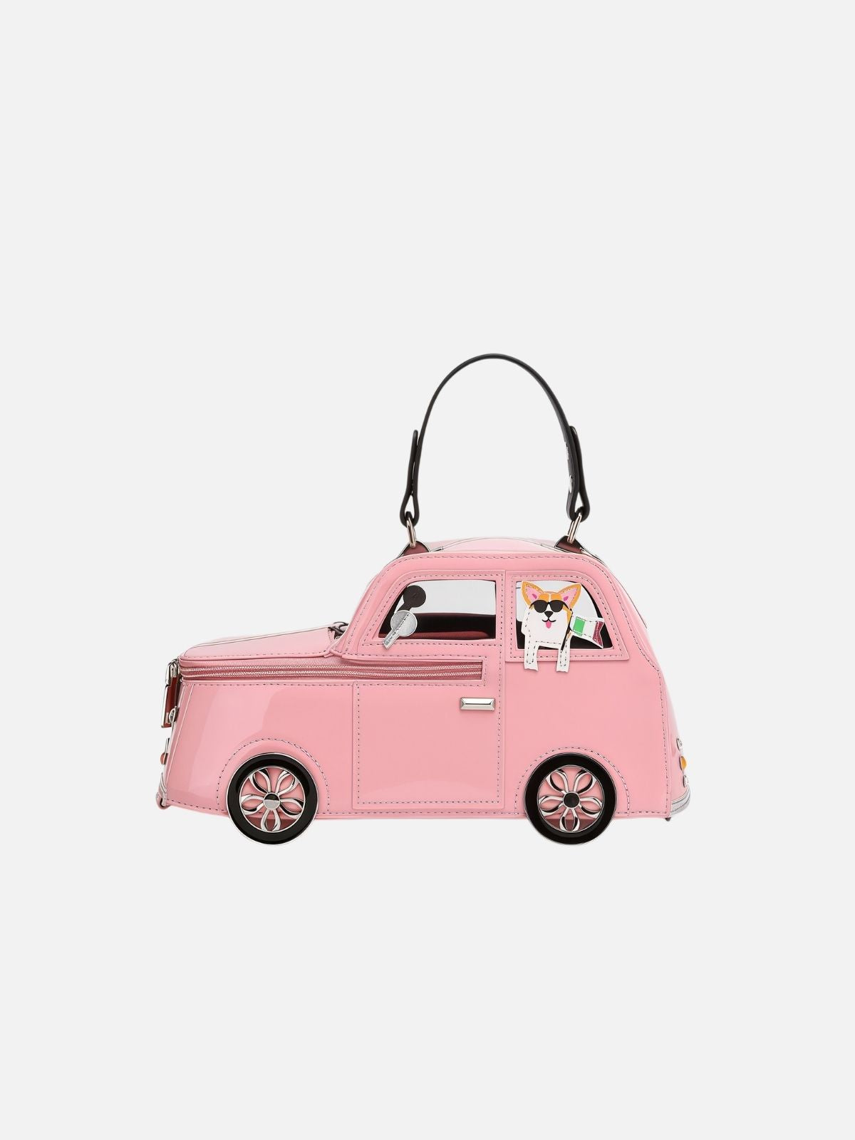 3D Car-Shaped Leather Handbag