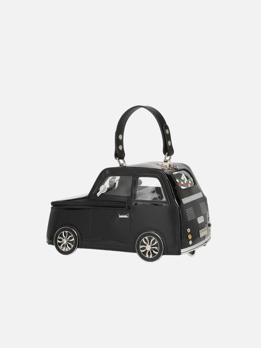 3D Car-Shaped Leather Handbag