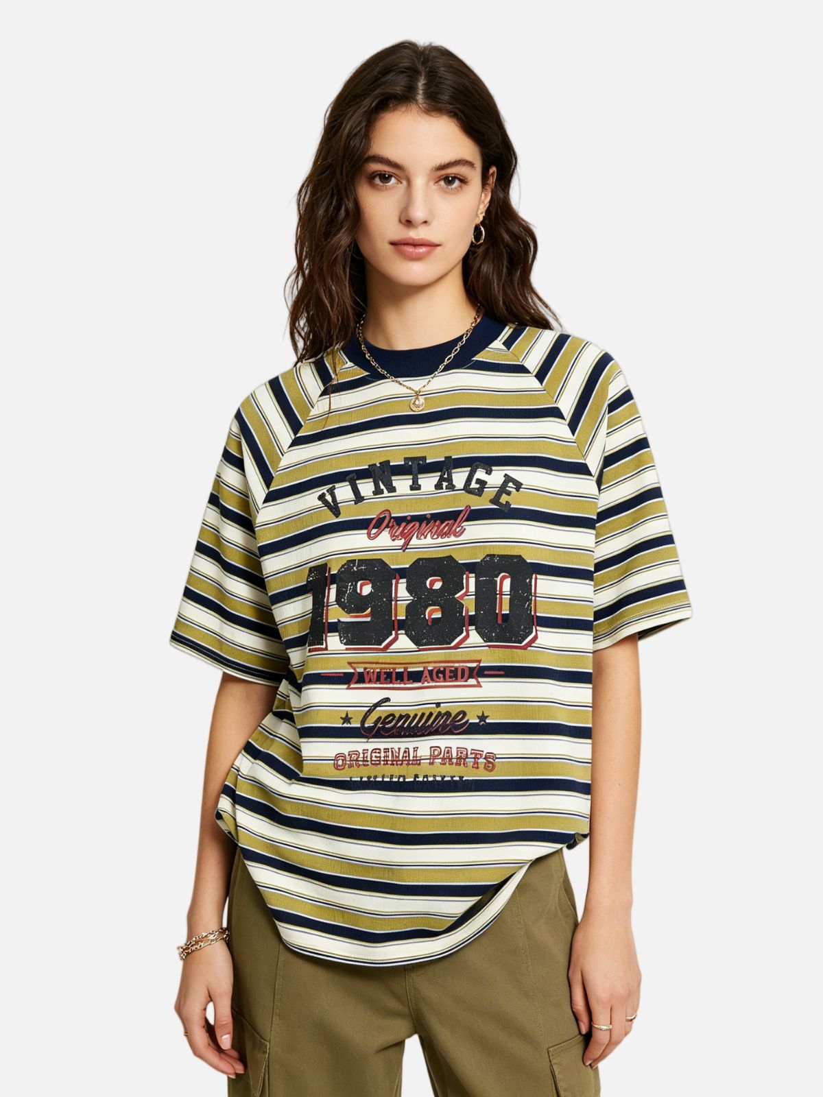Haaura 1980 Striped Vintage Tee