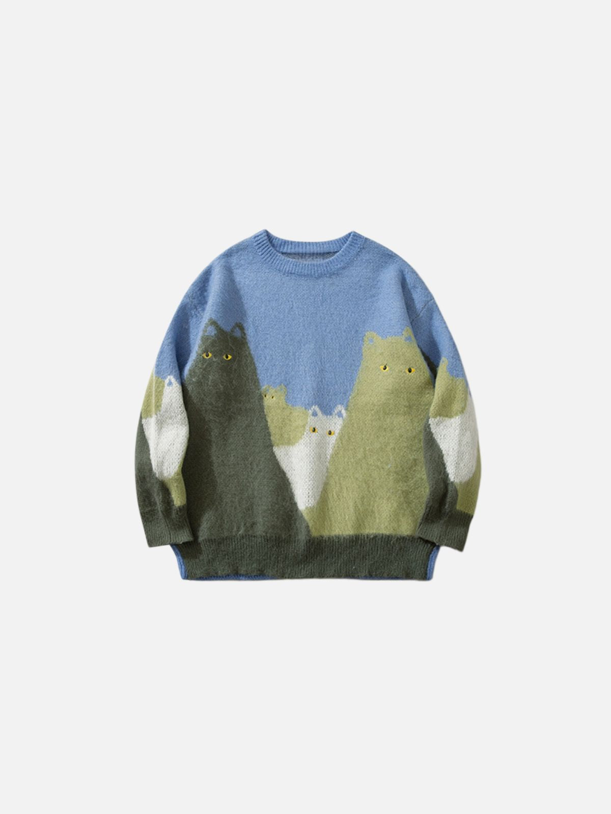 Haaura Cat Graphic Oversized Knit Sweater