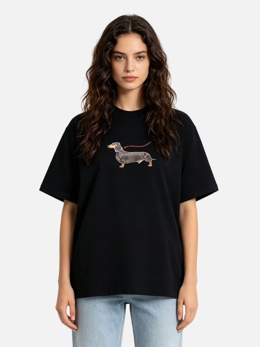 Haaura Boxy Dachshund Graphic Tee