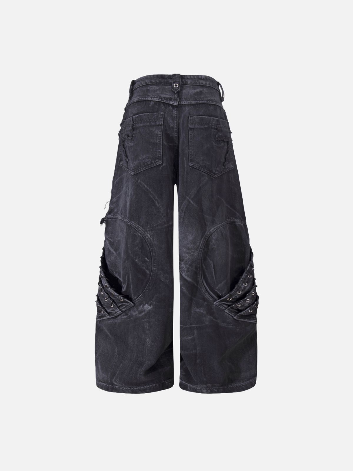 Haaura Super Baggy Patchwork Multi-Ring Denim Pants