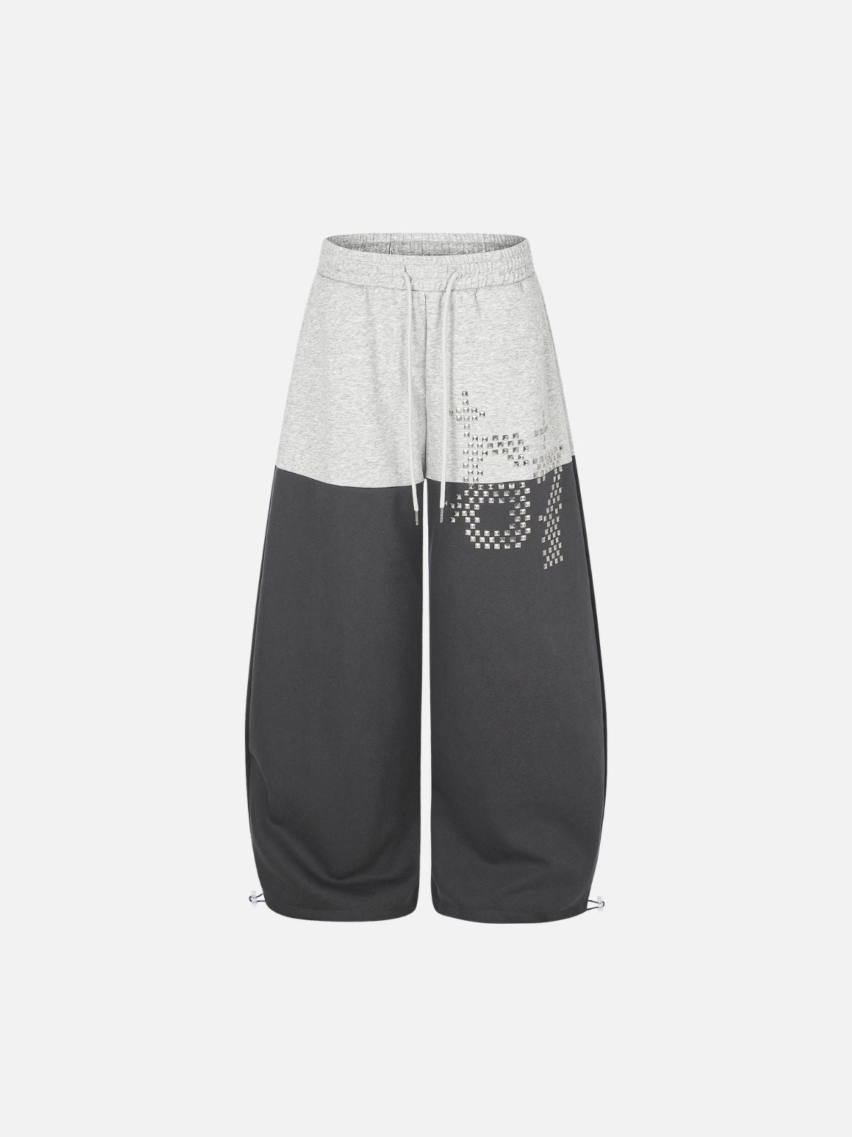 Haaura Colorblock Rhinestone Sweatpants