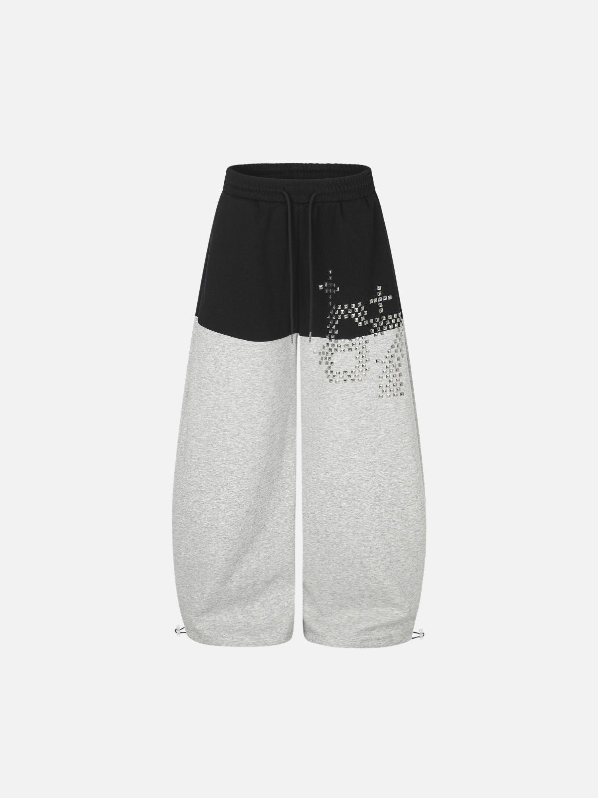 Haaura Colorblock Rhinestone Sweatpants