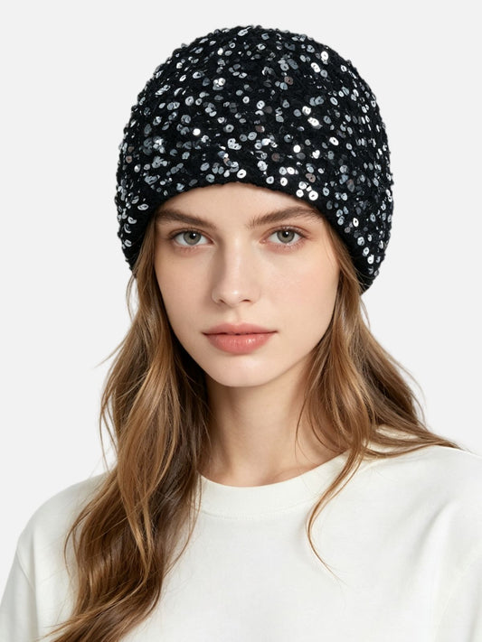 Sequin Turban Beanie
