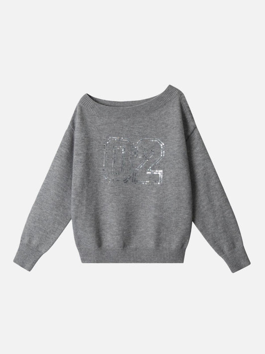 Haaura 02 Off-Shoulder Batwing Knit Top