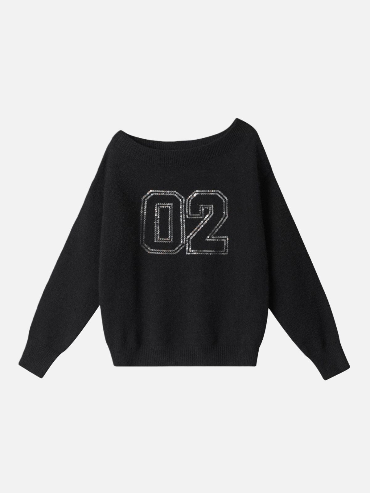 Haaura 02 Off-Shoulder Batwing Knit Top