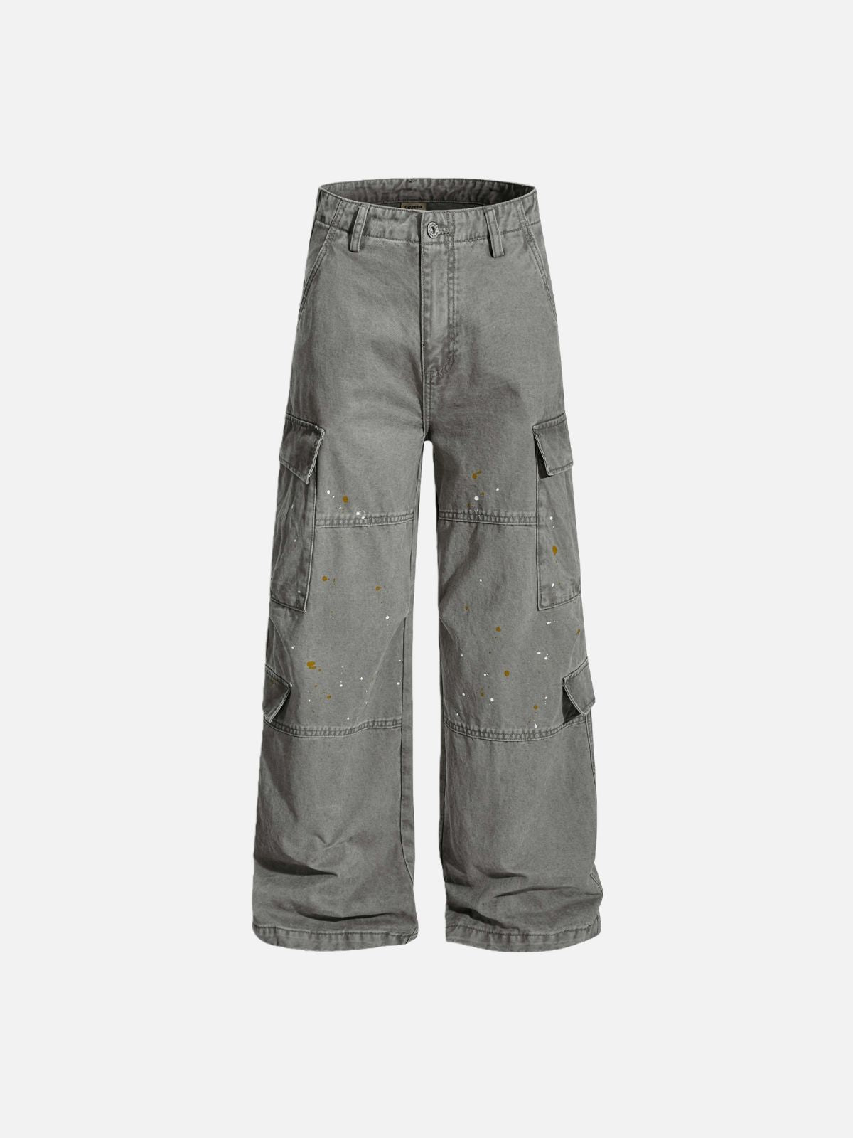Haaura Black Splatter Cargo Baggy Pants