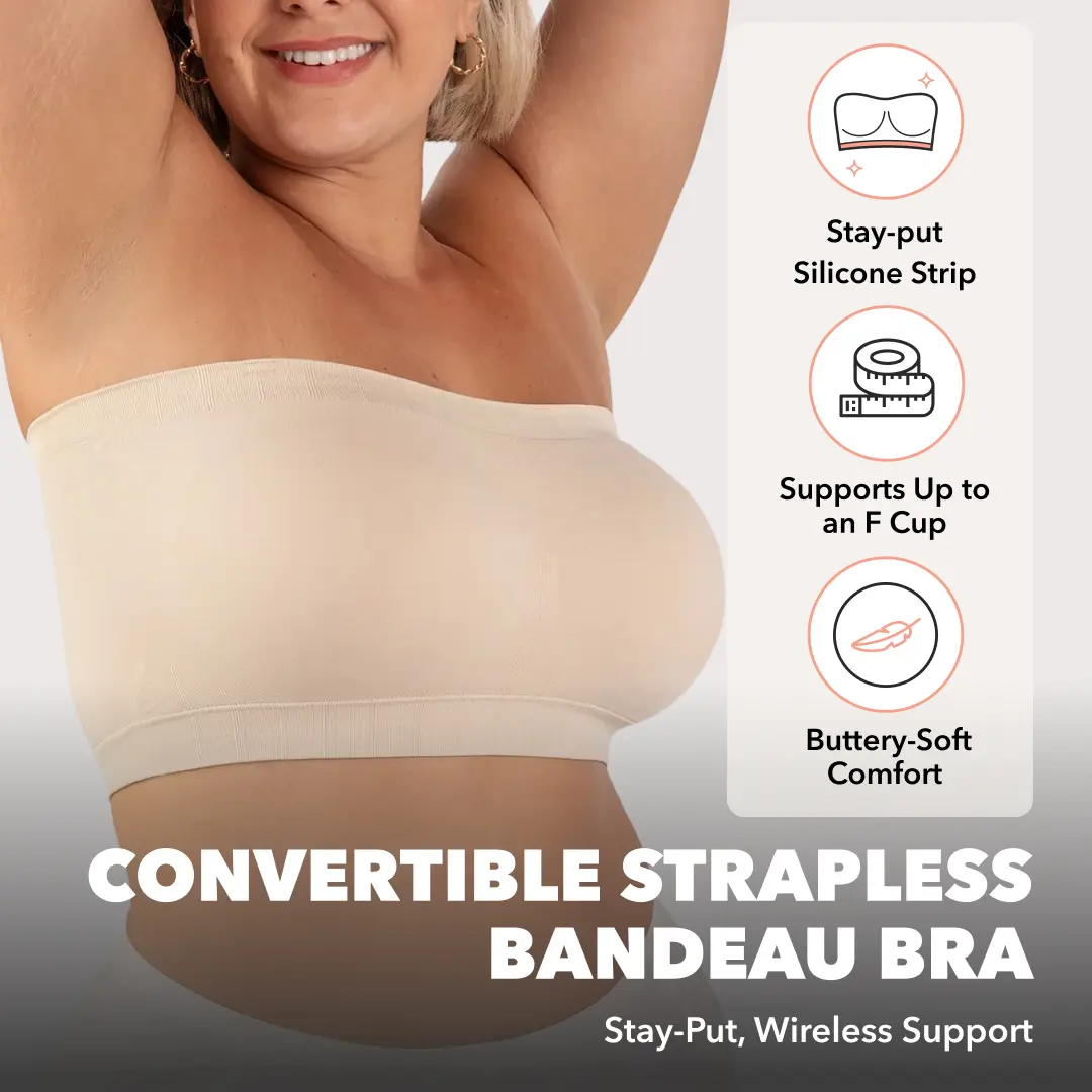 Strapless Convertible Bra Wireless Comfort Removable Straps
