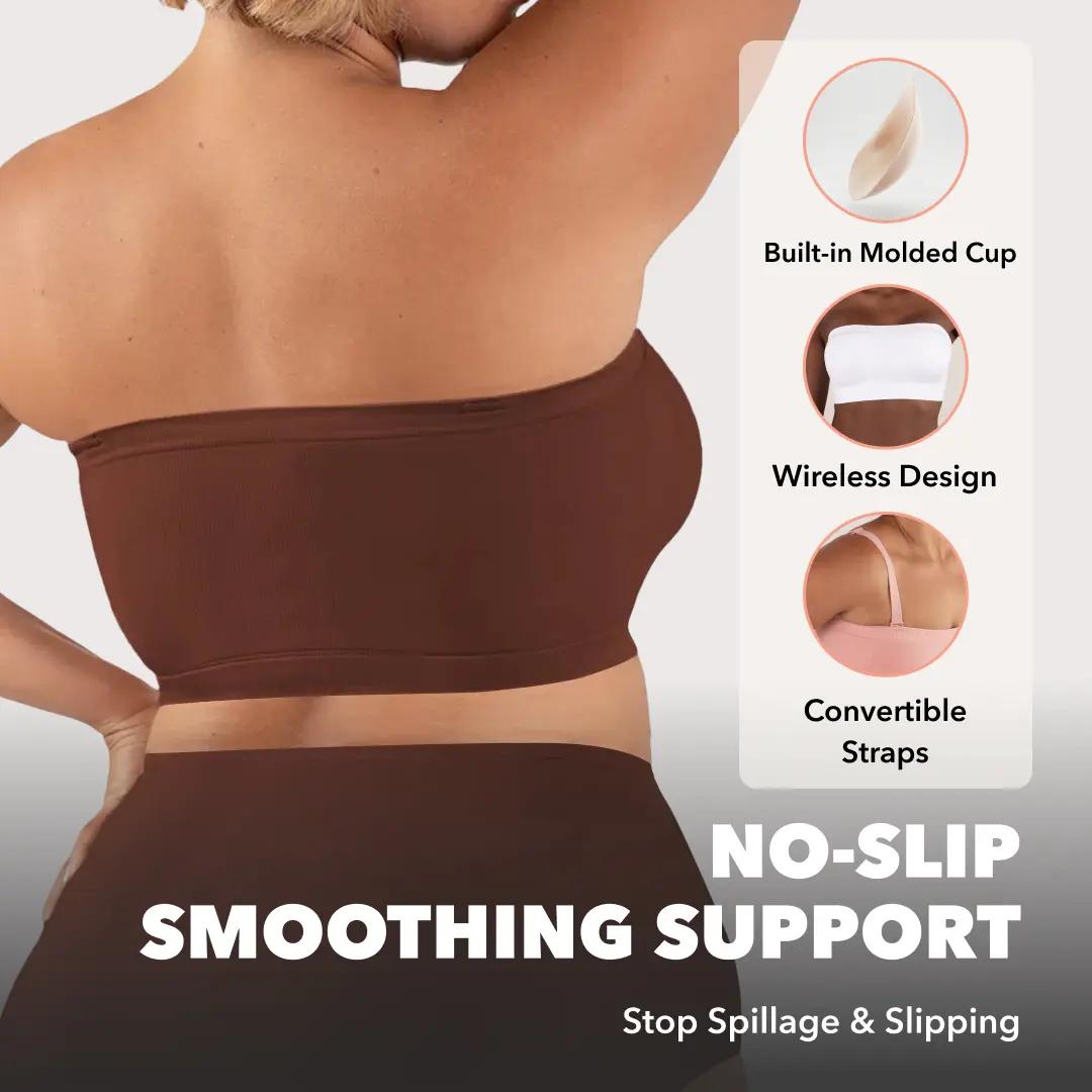 Strapless Convertible Bra Wireless Comfort Removable Straps