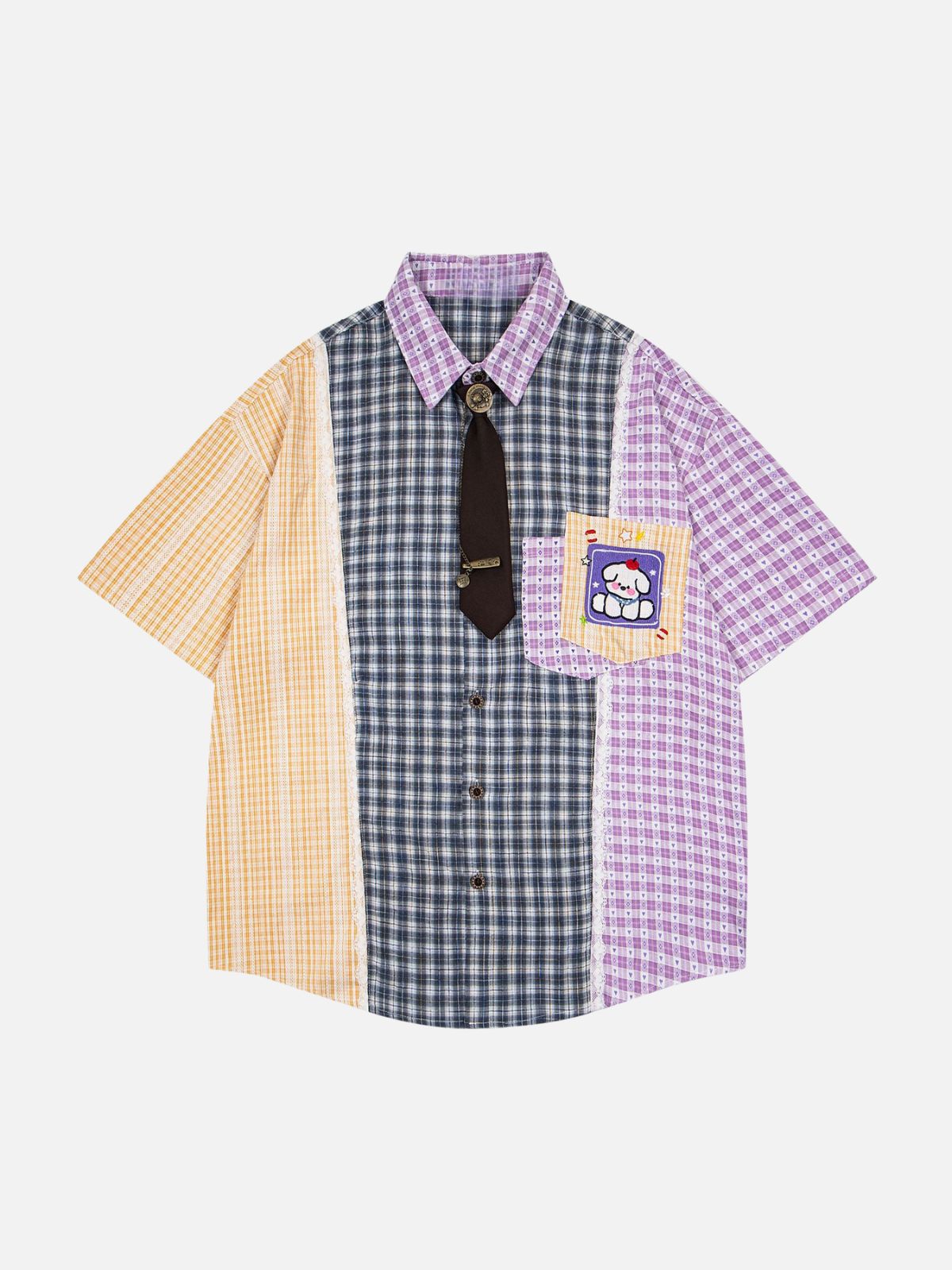 Haaura Puppy Patchwork Shirt