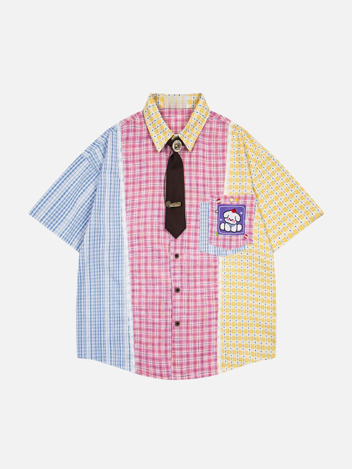 Haaura Puppy Patchwork Shirt