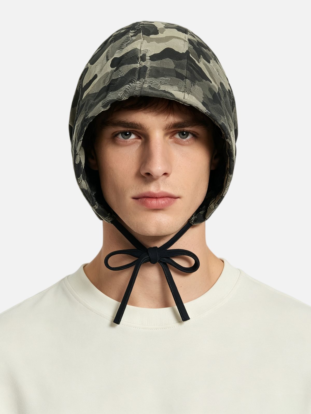 Distressed Camo Tie Headwrap