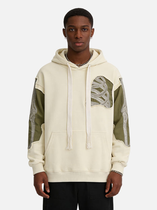 Haaura Bone Cross Pocket Hoodie