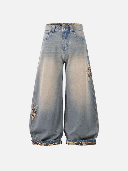 Haaura CAMO Star Cuffed Baaggy Jeans