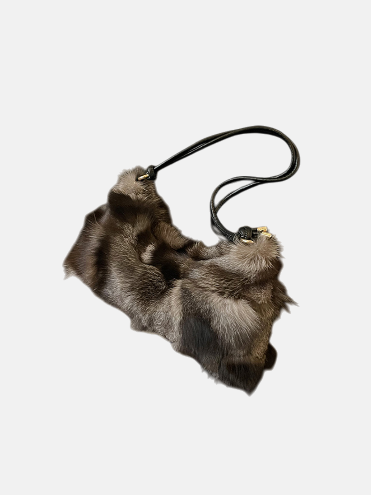 Patchwork Shearling Bucket Tote Bag
