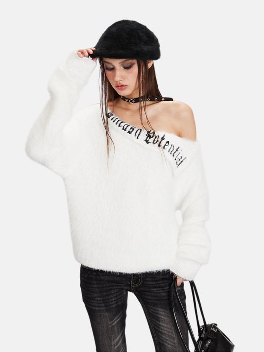Haaura Asymmetric Crewneck Sweater