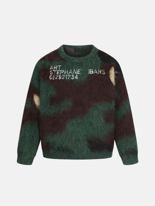 Haaura Camo Fleece Crewneck Sweater