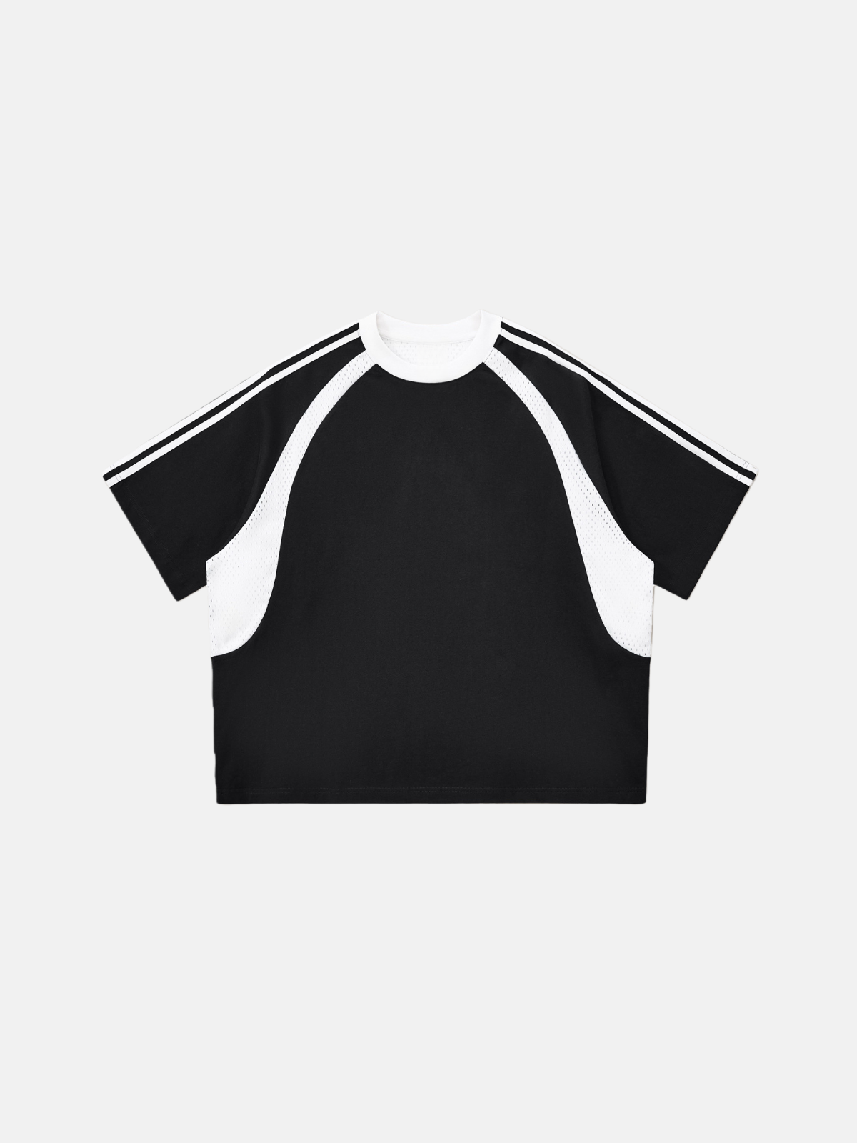 Haaura Contrast Mesh Panel Sports Tee