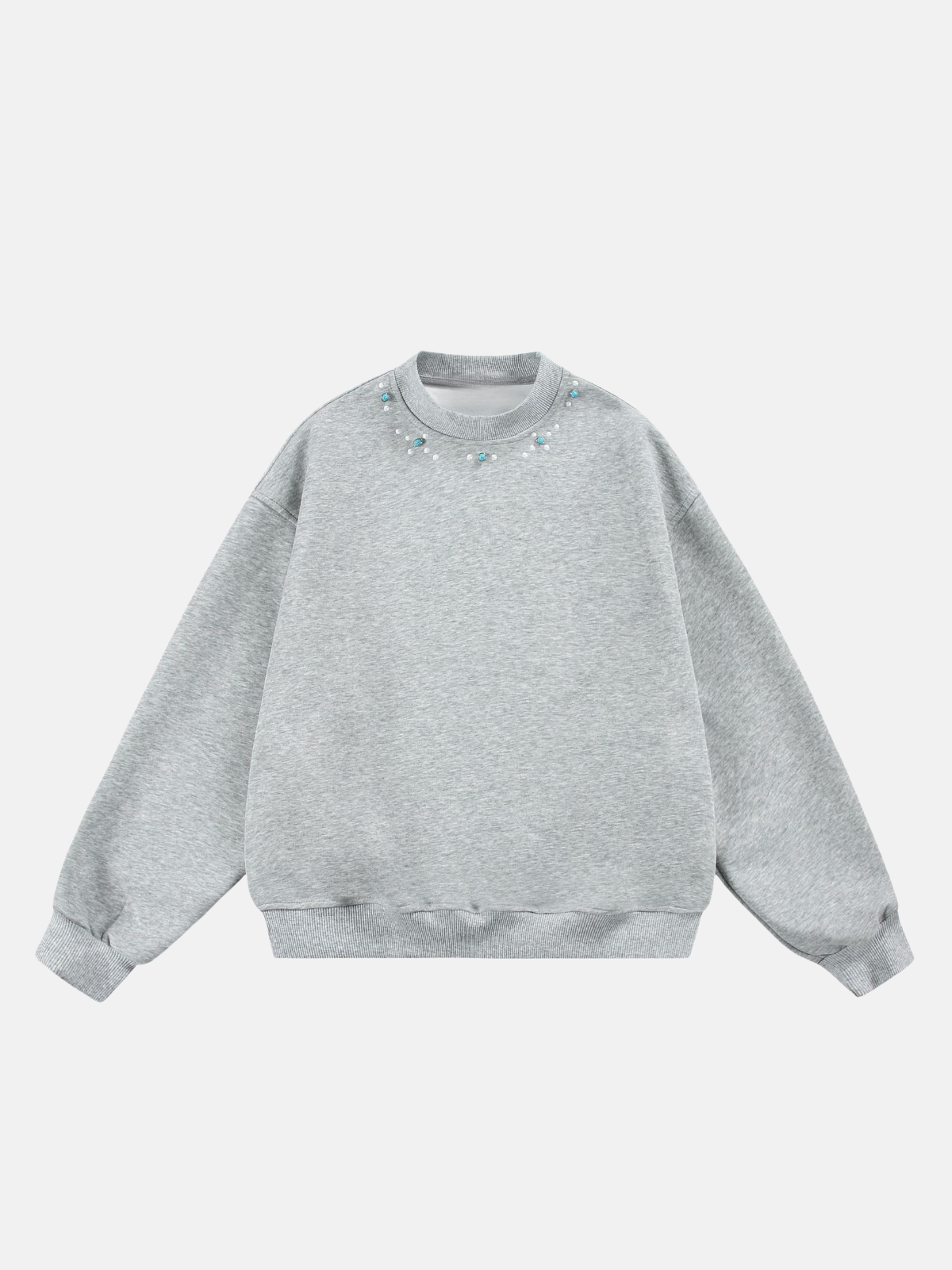 Haaura Turquoise Stud Collar Sweatshirt