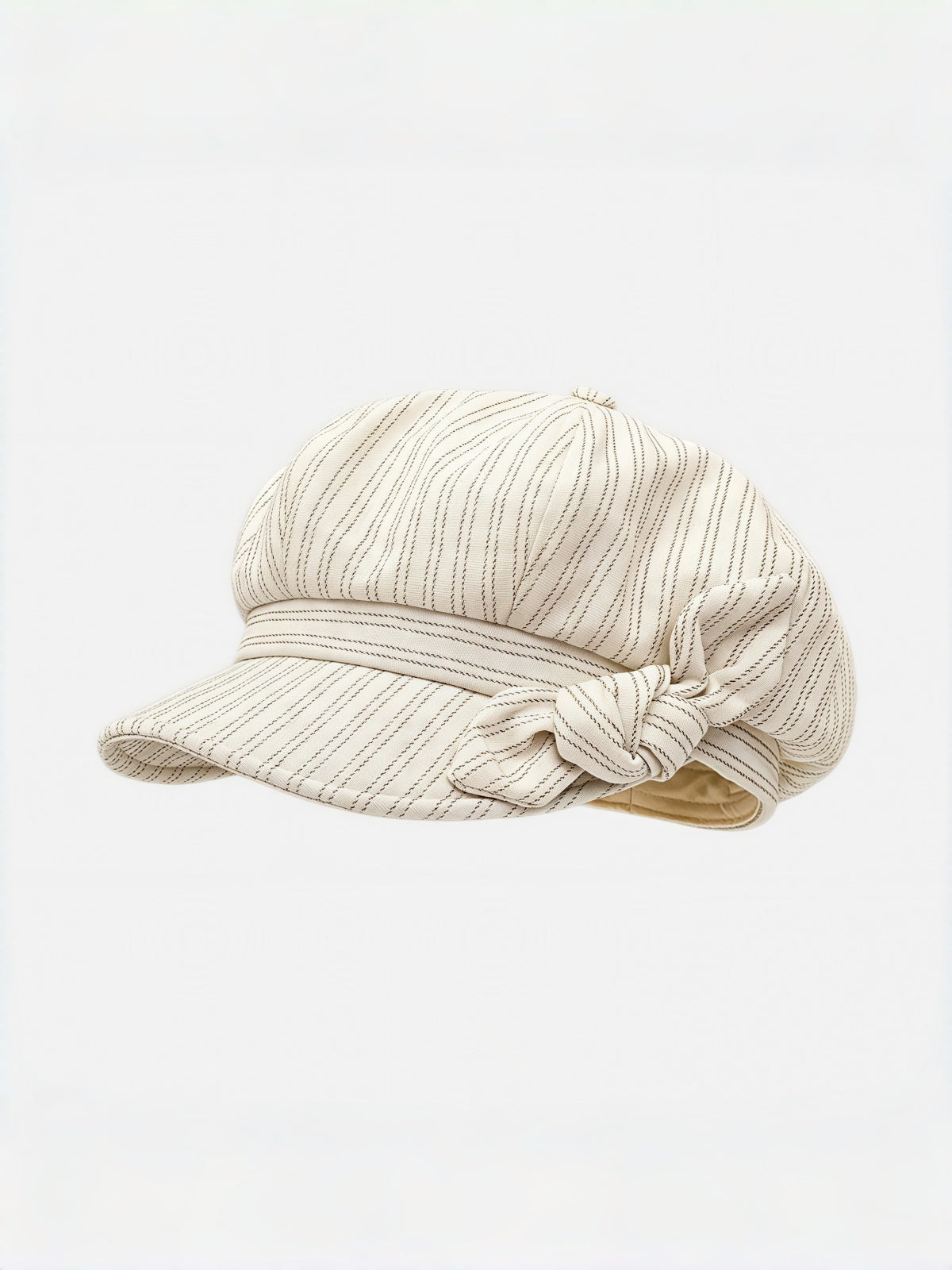 Stripe Knit Flat Cap