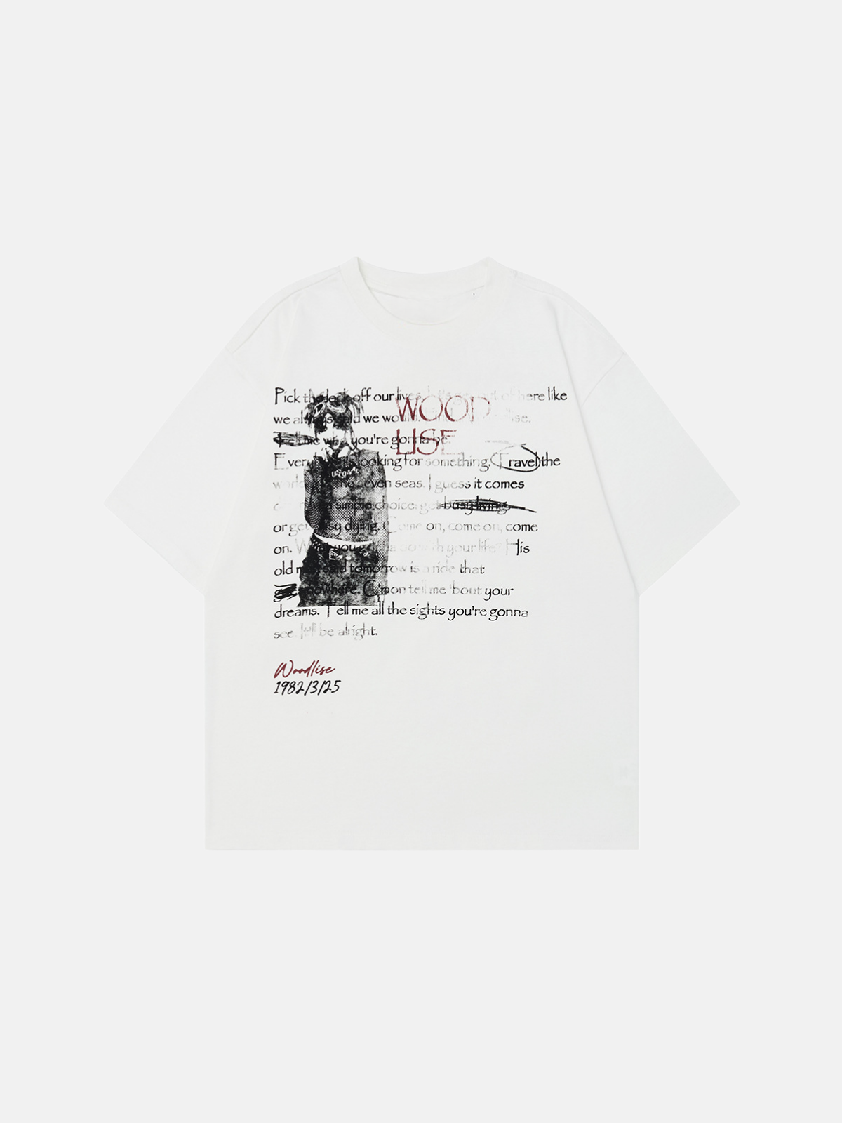 Haaura Vintage Text Print Tee
