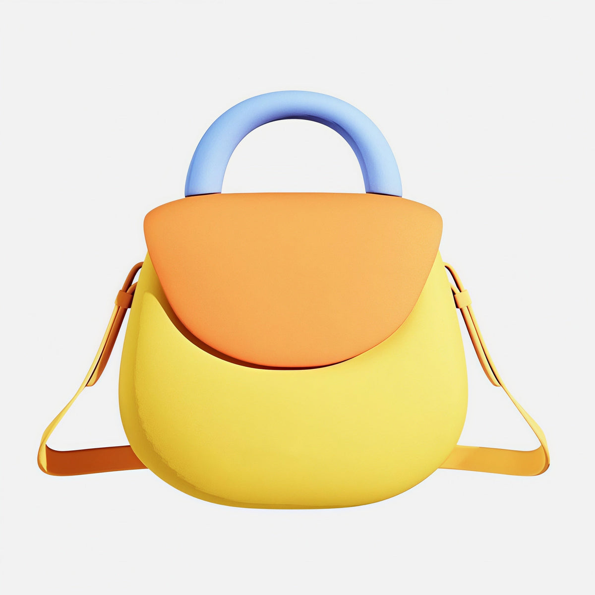 Semi-Circle Top Handle Crossbody Bag