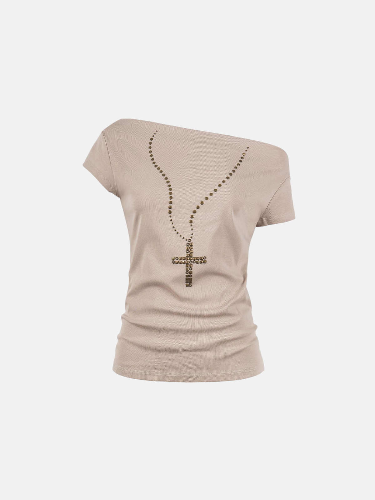 Haaura Studded Off-the-Shoulder Tee