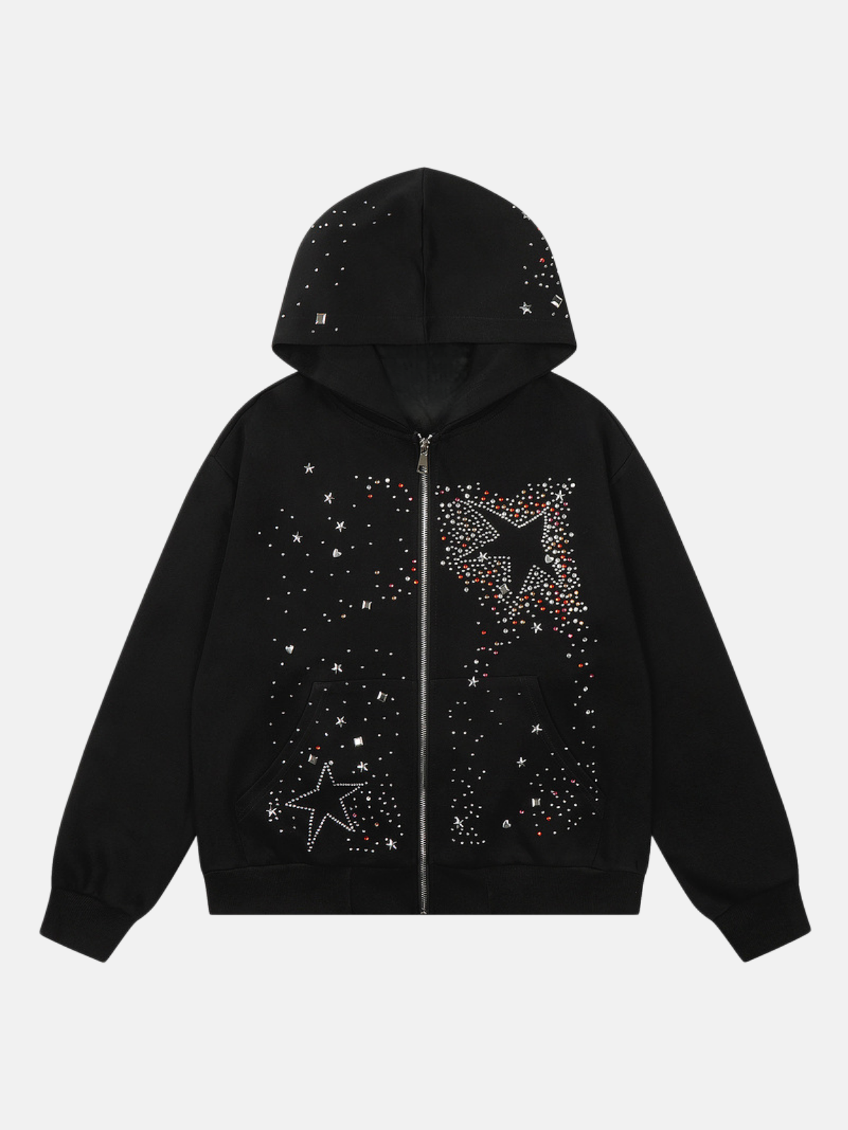 Haaura Rhinestone Star Hoodie