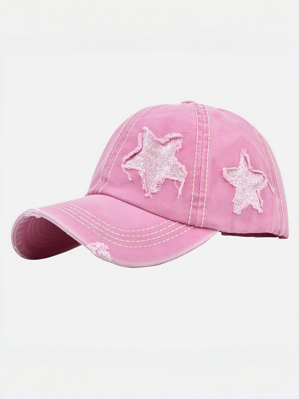 Star Embroidery Distressed Cap