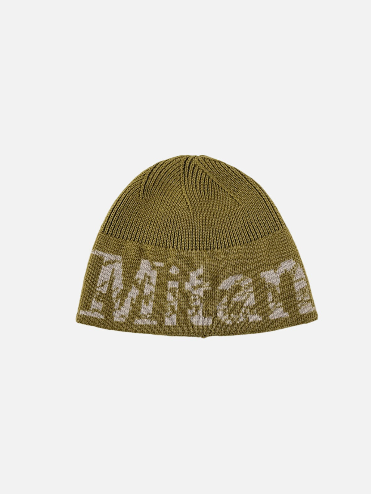 Two-Tone Ribbed Knit Beanie
