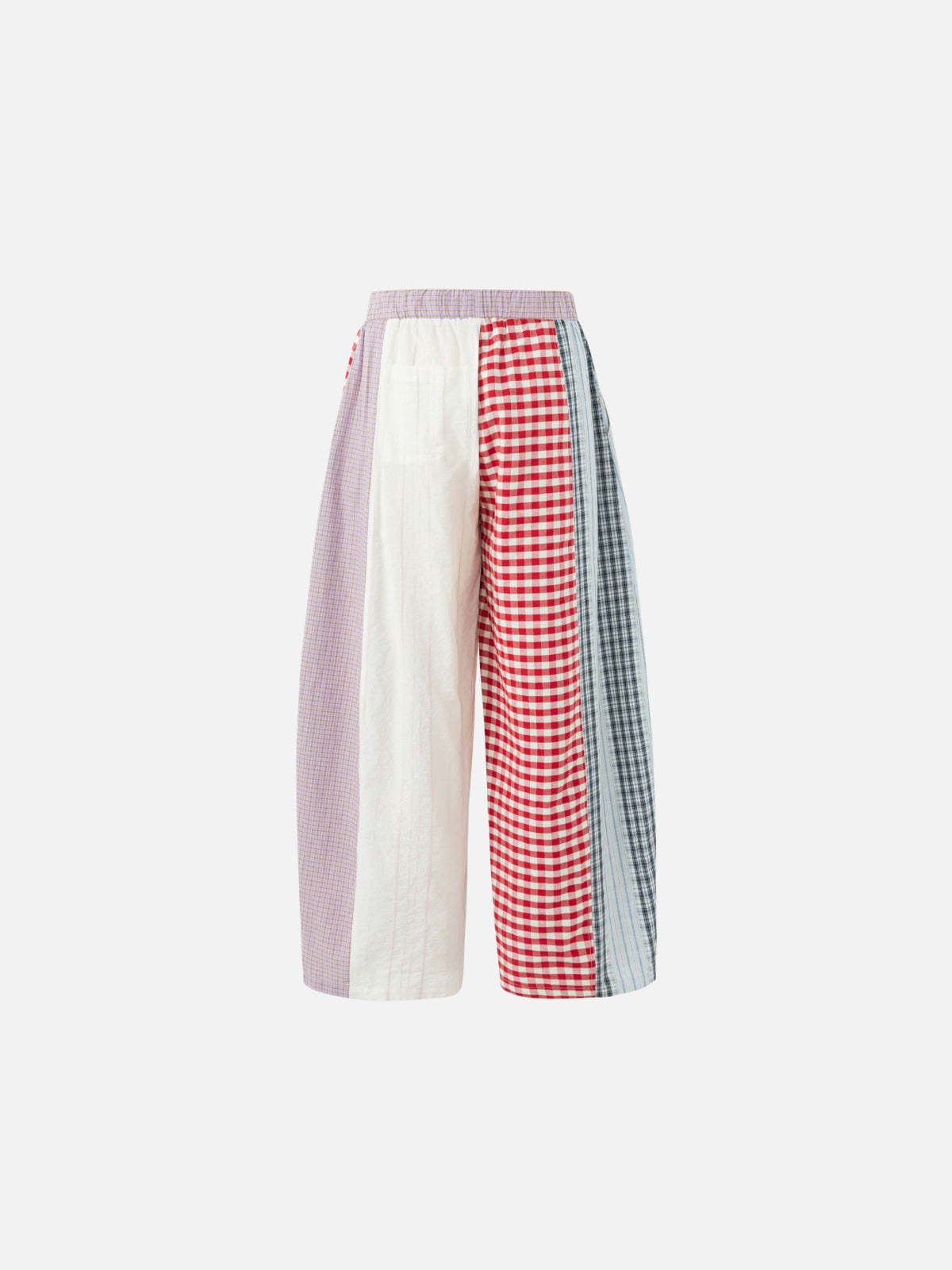 Haaura Patchwork Plaid Baggy Pants